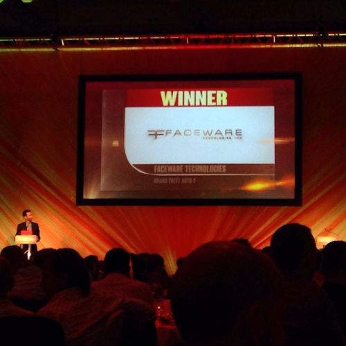 Faceware с гордостью объявила о награждении премией 2014 Develop Award за Творческий Вклад, в категории Visuals за её участие в Grand Theft Auto V
