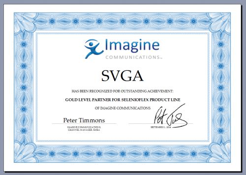 Компания SVGA получила официальный статус «Gold Level Partner» для продуктовой линейки SelenioFlex 