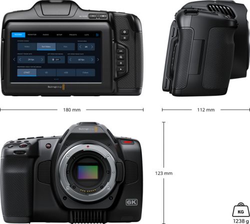 Blackmagic Pocket Cinema Camera 6K Pro размеры